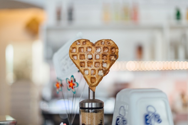 three line tales week 54: a waffle heart for Valentine's Day