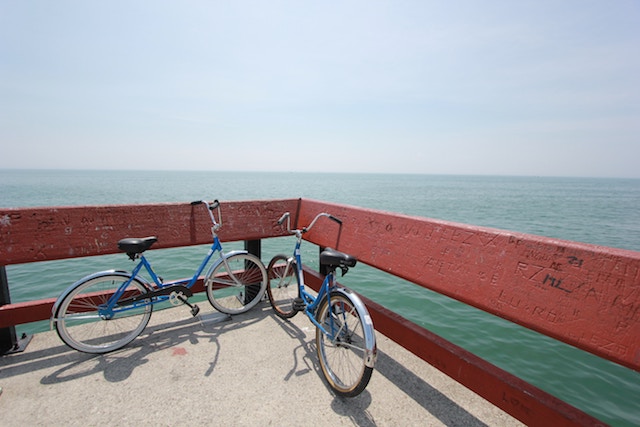 three line tales week 75: two bicycles in front of the ocean