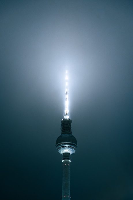 three line tales, week 260: illuminated Fernsehturm top of the Berlin 